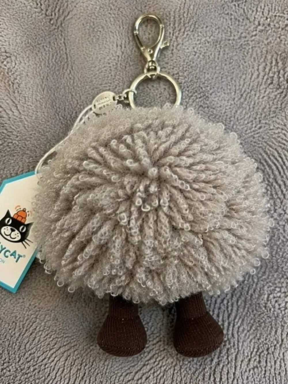 Jellycat Amuseables Storm Cloud Bag Charm Keychain Grey Cloud NWT